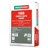 Enduit de ragréage et de dressage - 188 OMNICHAPE FIBRÉ Classé P3 - 5 à 40 mm - Sac de 25 KG