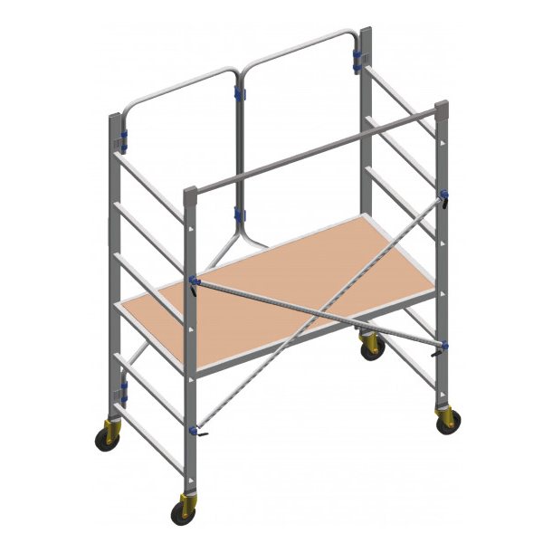 Échafaudage roulant châssis pliable Aluxis Mini 87 2,90m Alu Atrad