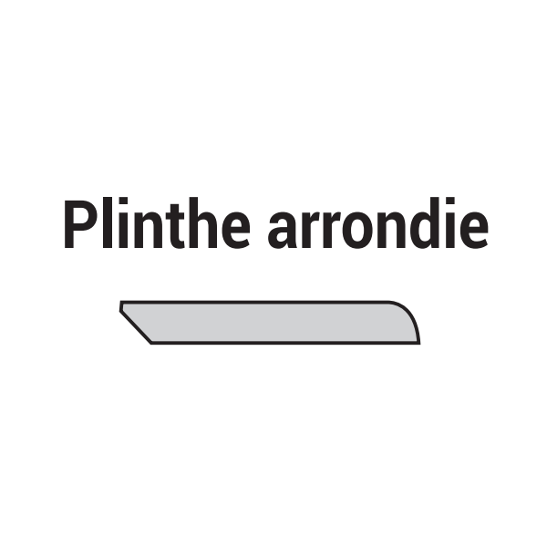 Plinthe arrondie en MDF prépeint en blanc - 10 MM x 70 MM - longueur 2440 MM