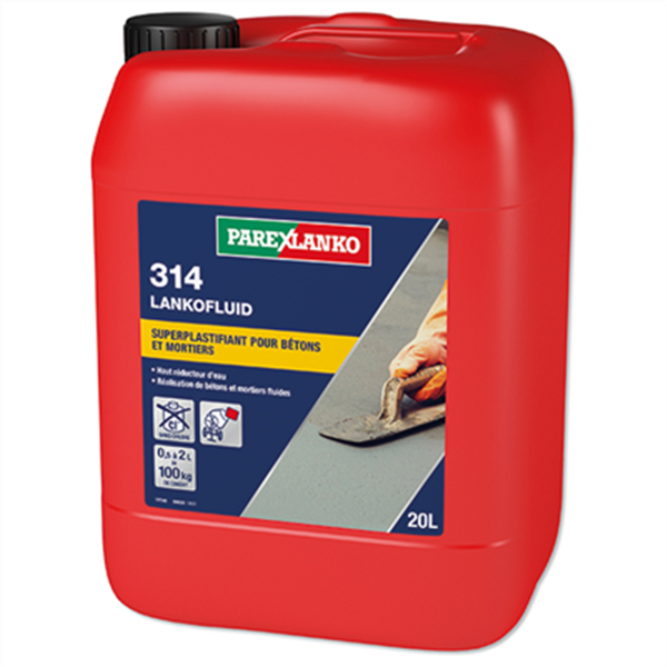 Superplastifiant haut réducteur d'eau LANKOFLUID 314 - 20 LTR