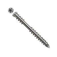 Vis de terrasse filetage de fixation tête cylindrique en inox A2 5x60mm