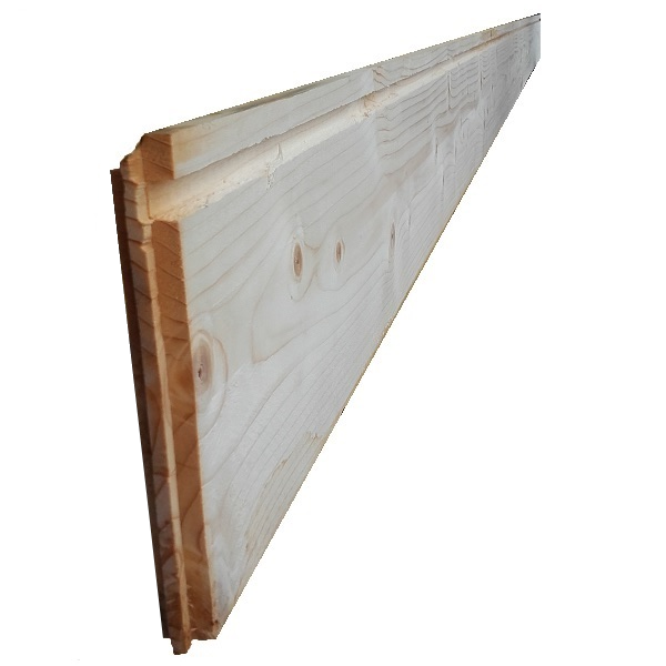Planche de rive avec congé et rainure - sapin du nord non traité - 21 MM x 195 MM x 4,8 M