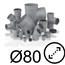 raccords pvc diamètre 80