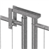 Gond de charnière pour portail et portillon de chantier - Longueur 230 mm - Heras