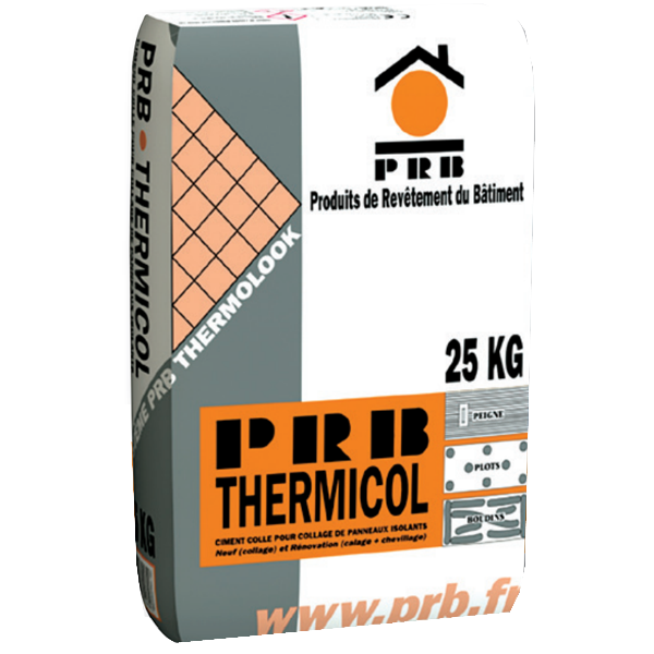 Ciment colle pour panneaux isolants - PRB Thermicol - sac de 25 KG