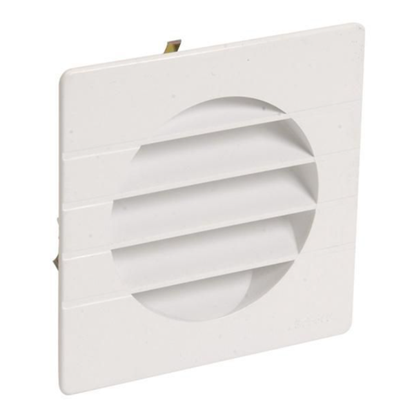 Grille de ventilation spécial façade pour tube PVC - Diamètre 100 mm - Avec moustiquaire - Blanc
