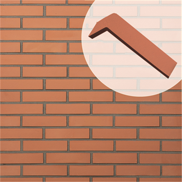 Plaquette d'angle de parement mural lisse Terreal Rose - 22 CM x 10,5 CM x 14 / 50 MM