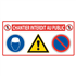 Panneau signalisation 4-en-1 Chantier interdit au public Mob