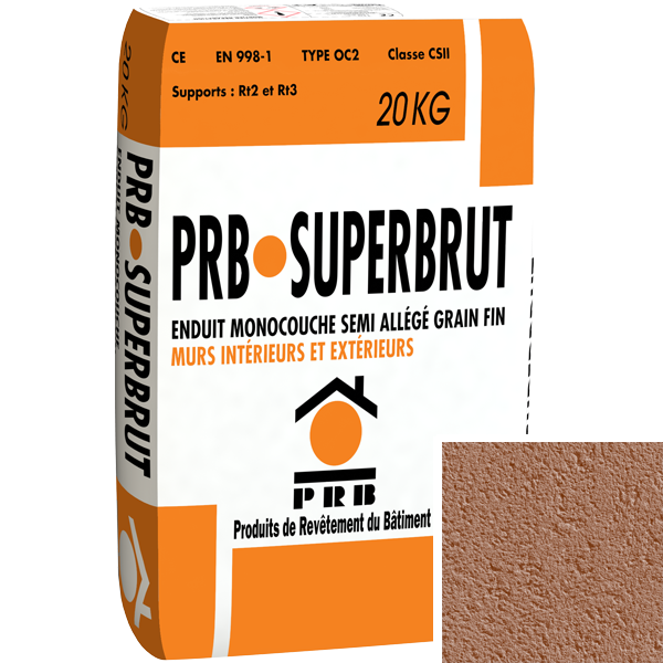 Enduit monocouche semi-allégé fin PRB Superbrut - Hawaï - 20 kg