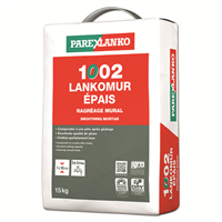 Enduit de ragréage mural allégé gris - Lankomur Épais 1002 Parexlanko - Sac 15 kg