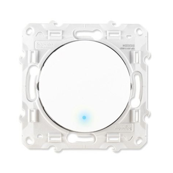 Poussoir lumineux Schneider Odace- LED bleue - blanc - 10A 250V