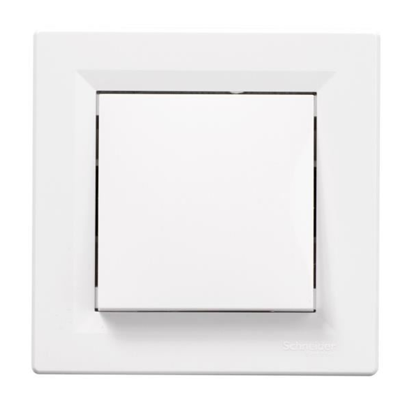 Interrupteur poussoir Schneider Asfora  blanc - 6 A - 230 V
