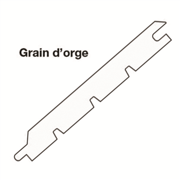Lambris d'intérieur en sapin blanc - Grain d'Orge - 12 x 135 mm - L.2,65 M