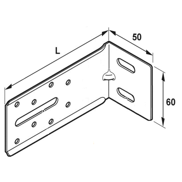 Equerre de façade - Isolco 3000 P - pour la fixation de chevron bois - 120 mm - boîte de 20 Etanco 361102000