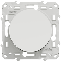 Interrupteur poussoir Schneider Odace - blanc - 10A 250V