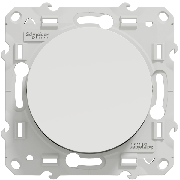 Interrupteur poussoir Schneider Odace - blanc - 10A 250V