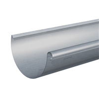 Gouttière demi-ronde en zinc naturel Rheinzink avec pince - 333 MM x 4 M
