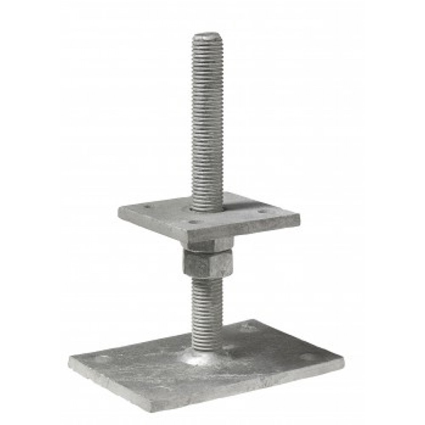 Pied de poteau réglable de 40 à 180 mm platine 80 x 80 mm