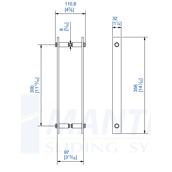 Poignée double bâton Mantion RD-5B pour Roc Design