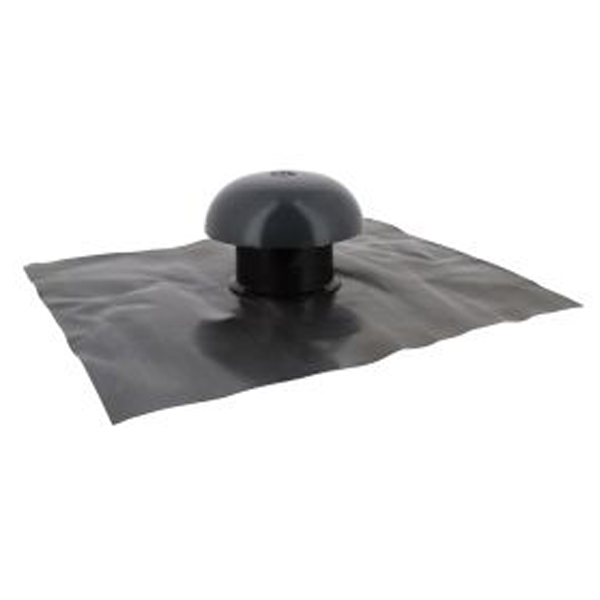Chapeau de ventilation avec collerette d'étanchéité - diamètre 80 mm - anthracite