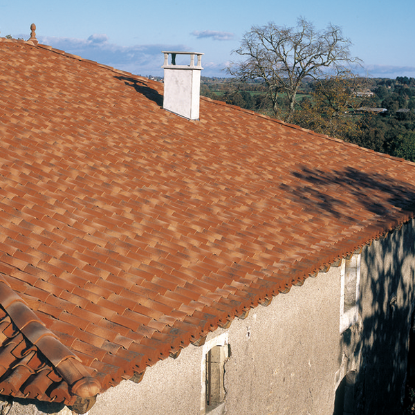 Tuile chapeau en terre cuite - Système Stop - pour toitures exposées au vent - Silvacane xahara