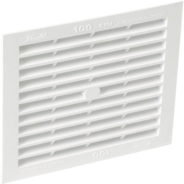 Grille d'aération carrée 1B64 Nicoll 12,2 x 12,2 x 1,5 cm