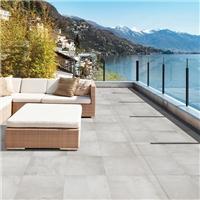 Carrelage extérieur effet pierre naturelle - 45x45cm - Gris