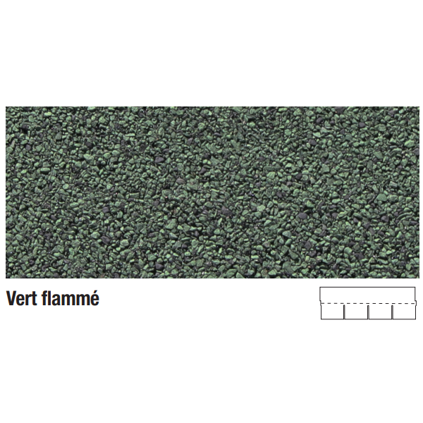 Bardeau bitumeux Sopratuile pour toiture - Vert flammé - 3,05 m²