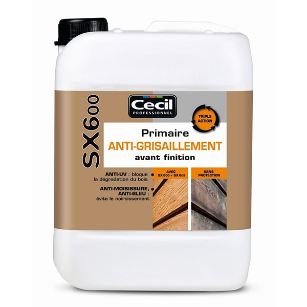 Primaire anti-grisaillement incolore SX 600 pour bois extérieurs 104126