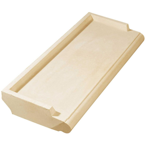 Appui de fenêtre arrondi en pierre reconstituée sable - 35 CM x 0,68 M