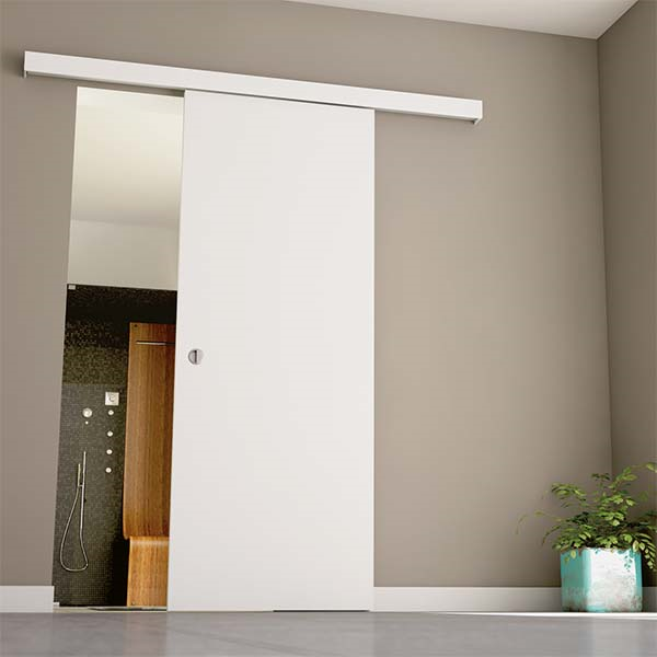 Porte prépeinte alvéolaire pour châssis à galandage PLANE GYPSO - 204 x 83 CM
