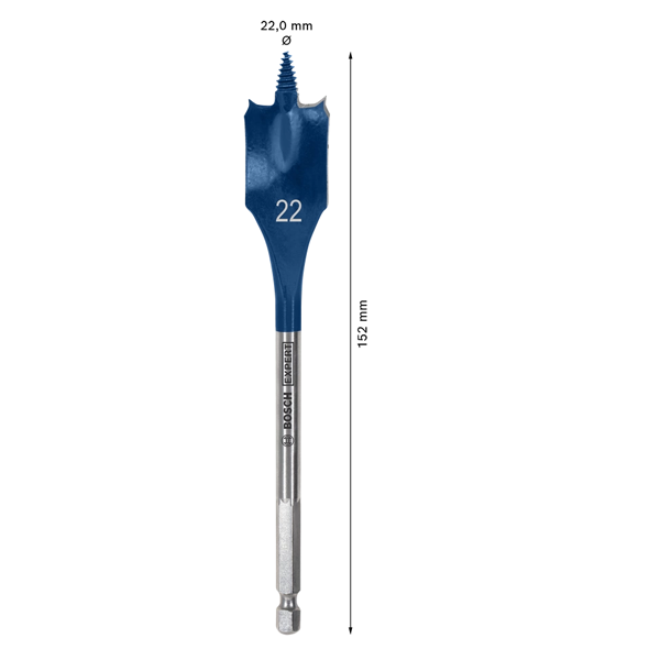 Mèche à bois plate Expert Selfcut Speed Bosch - 22 x 152 mm