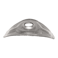 Plaquette losangée S.O. diamètre 6.5mm en acier galvanisé - Boîte de 100