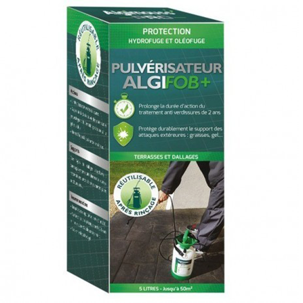 Pulvérisateur Algimouss avec imperméabilisant Algifob+ dallage - 5L