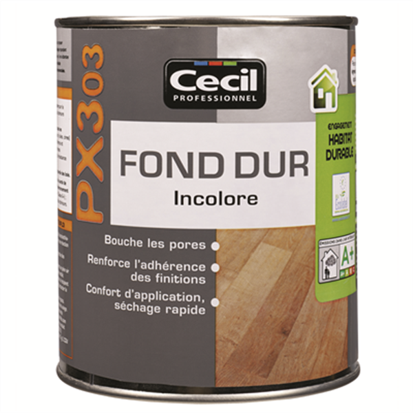 Primaire fond dur vitrification parquet bois PX303 Cecil Incolore 1L