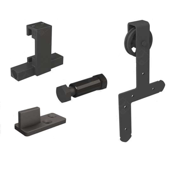 Système coulissant droit fer ROCDESIGN TYPE D porte bois Mantion RD-D-B