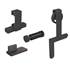 Système coulissant droit fer ROCDESIGN TYPE D porte bois Mantion RD-D-B
