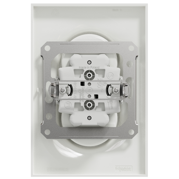 Prise de courant 2P+T double Schneider Odace à griffes - 16 A - 250 V