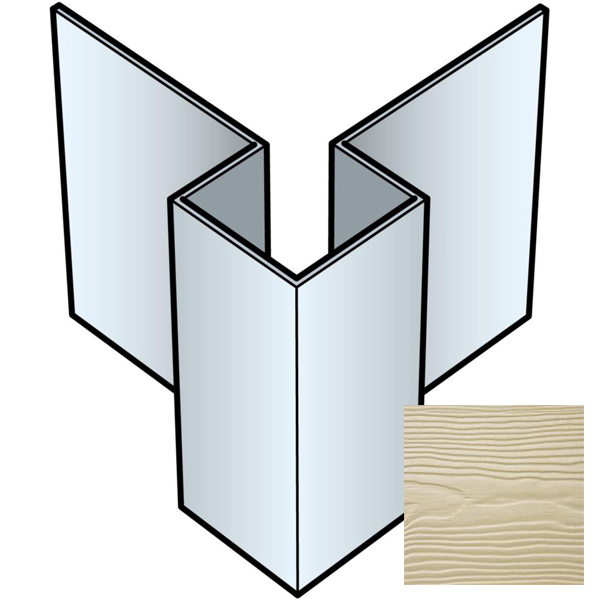 Profil d'angle extérieur symétrique pour bardage Cedral Lap