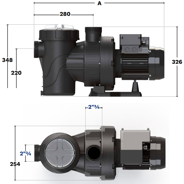 Pompe de filtration de piscine Astralpool Verdon ES 075M - 10,5 m³/h - 230 V