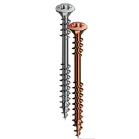 Vis de façade - 4.5x70mm double filetage tête bombée en inox A2
