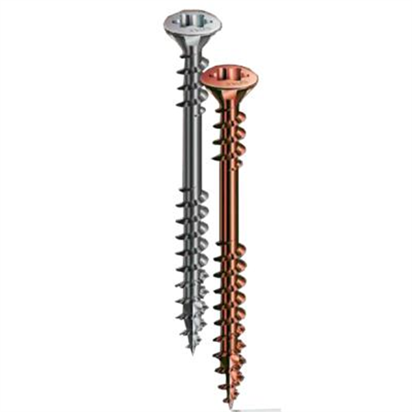 Vis de façade - 4.5x70mm double filetage tête bombée en inox A2