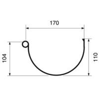 Gouttière 1/2 ronde en PVC développé de 33