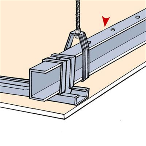Rail Prégymétal 2Plus pour plafonds de grande portée - 45,0 MM x 88,8 MM x 45,0 MM - longueur 6,00 M