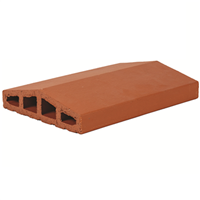 Chaperon angulaire en terre cuite Terreal CH03 - Rouge - 40 x 28 x 7,5 cm