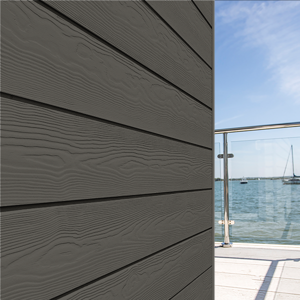 Lame de bardage en fibres-ciment Cedral Click finition relief Anthracite C60