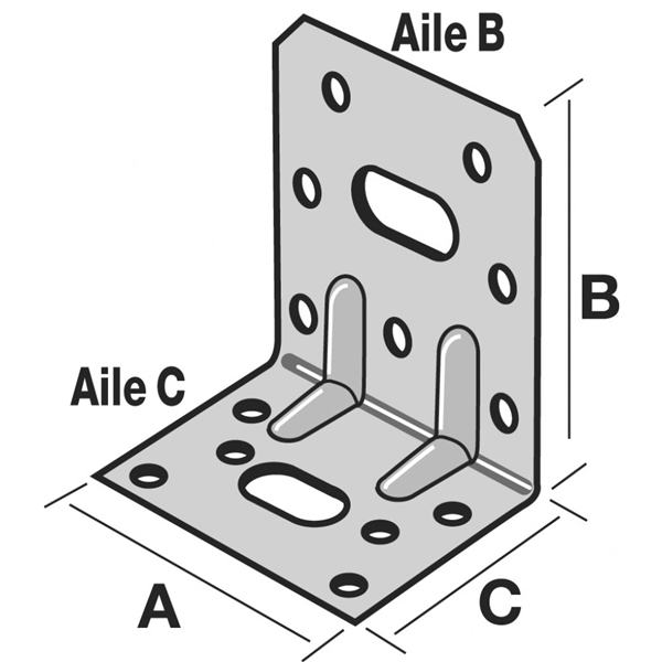 Équerre renforcée E14 75x80x50 mm Simpson Strong-Tie E14/2