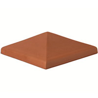 Chapeau de pilier à pointe Terreal CP02 terre cuite Rouge - 36 x 36 cm