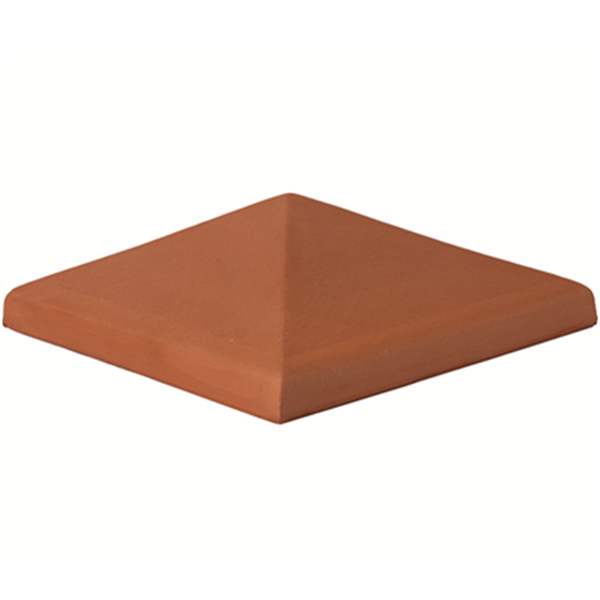 Chapeau de pilier à pointe Terreal CP02 terre cuite Rouge - 36 x 36 cm