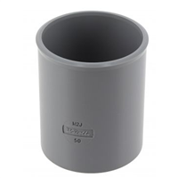 Manchon PVC à coller Femelle/Femelle - diamètre 50 mm - Gris clair